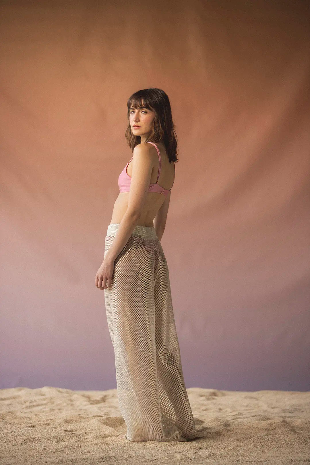 Ivory Metallic Cosmo Pants