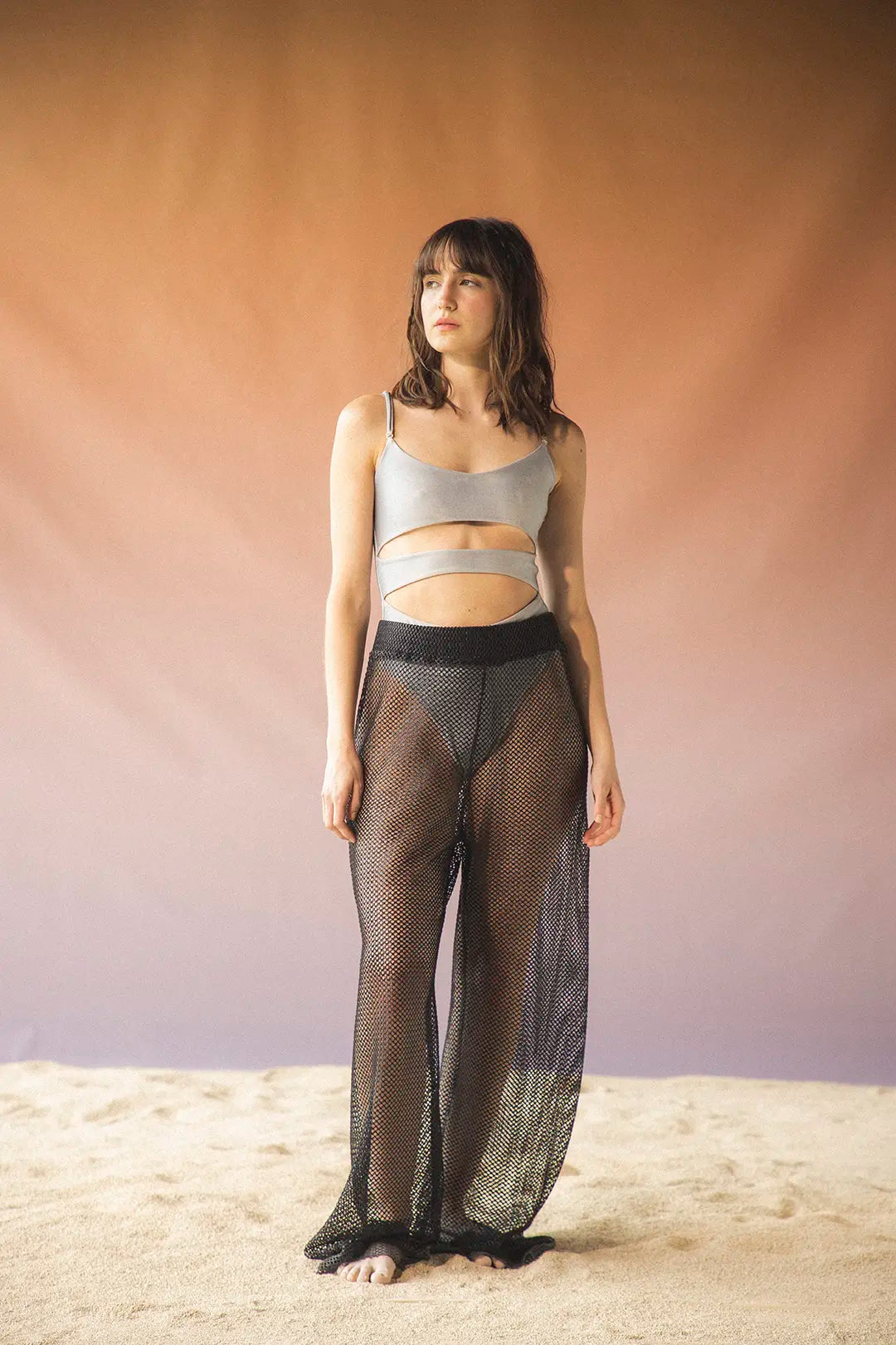 Black Metallic Cosmo Pants