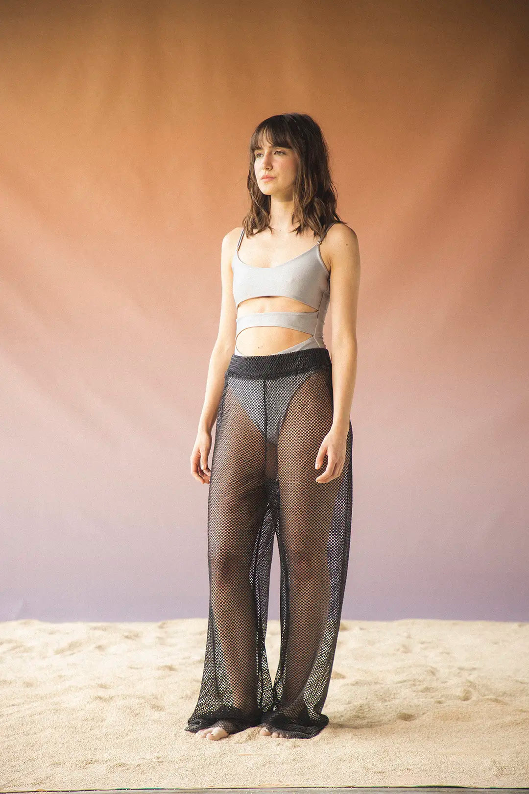 Black Metallic Cosmo Pants