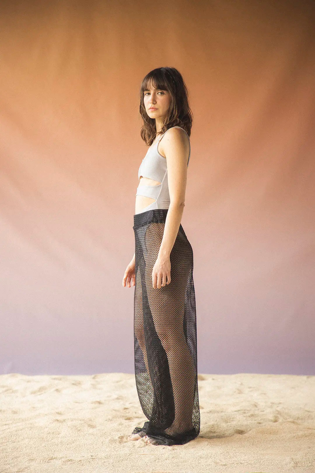 Black Metallic Cosmo Pants