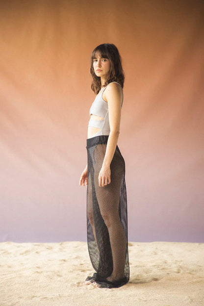 Black Metallic Cosmo Pants