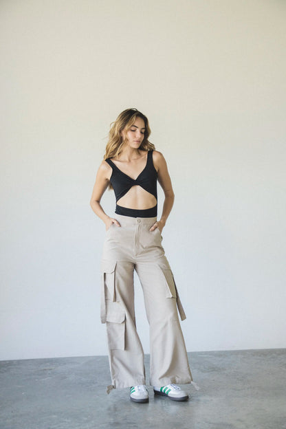Greige Sunrise Cargo Pants