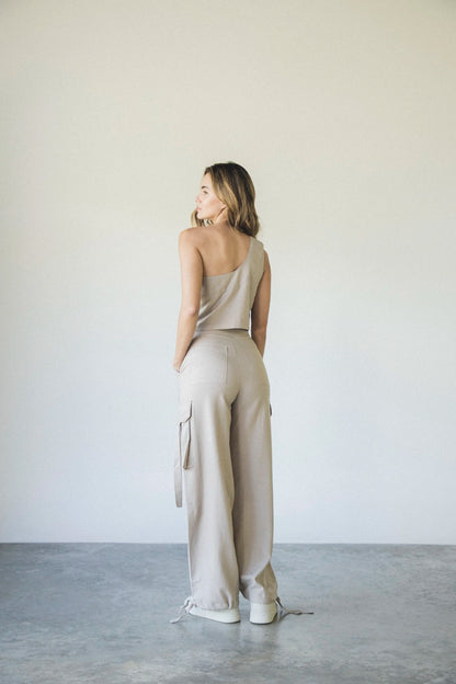 Greige Sunrise Cargo Pants
