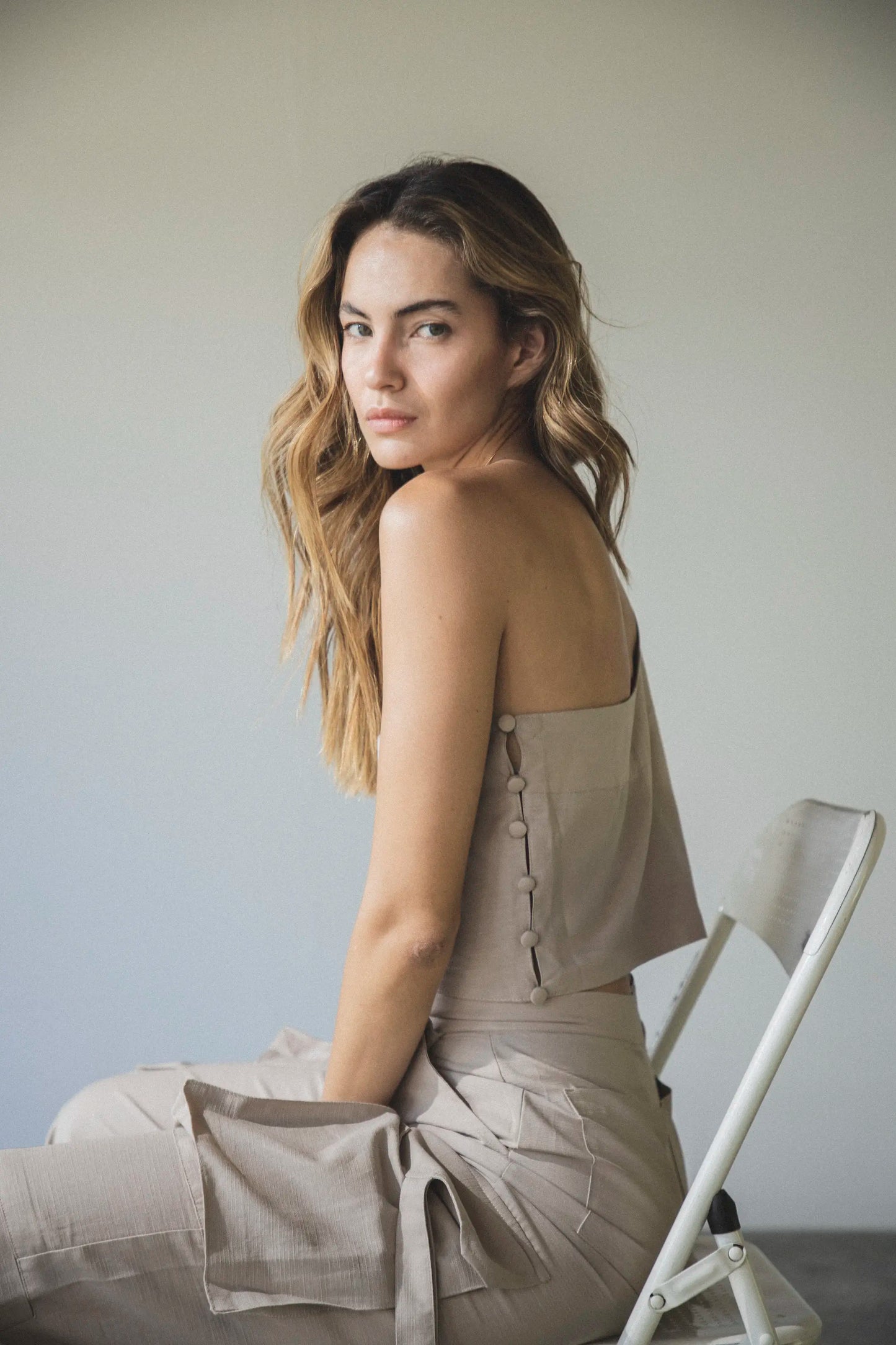 Greige Sunrise Crop Top