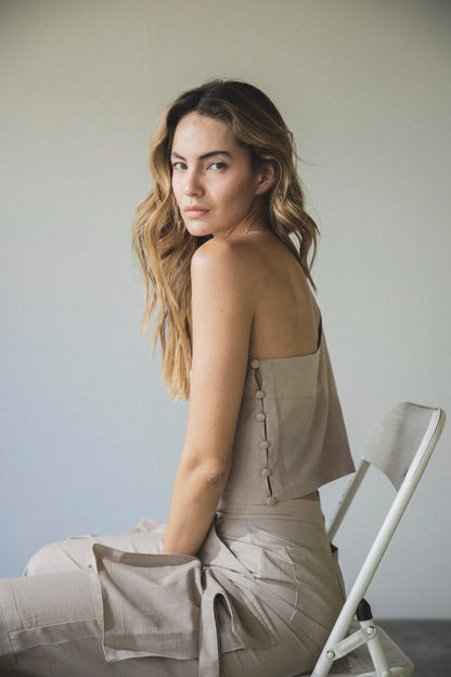 Greige Sunrise Crop Top