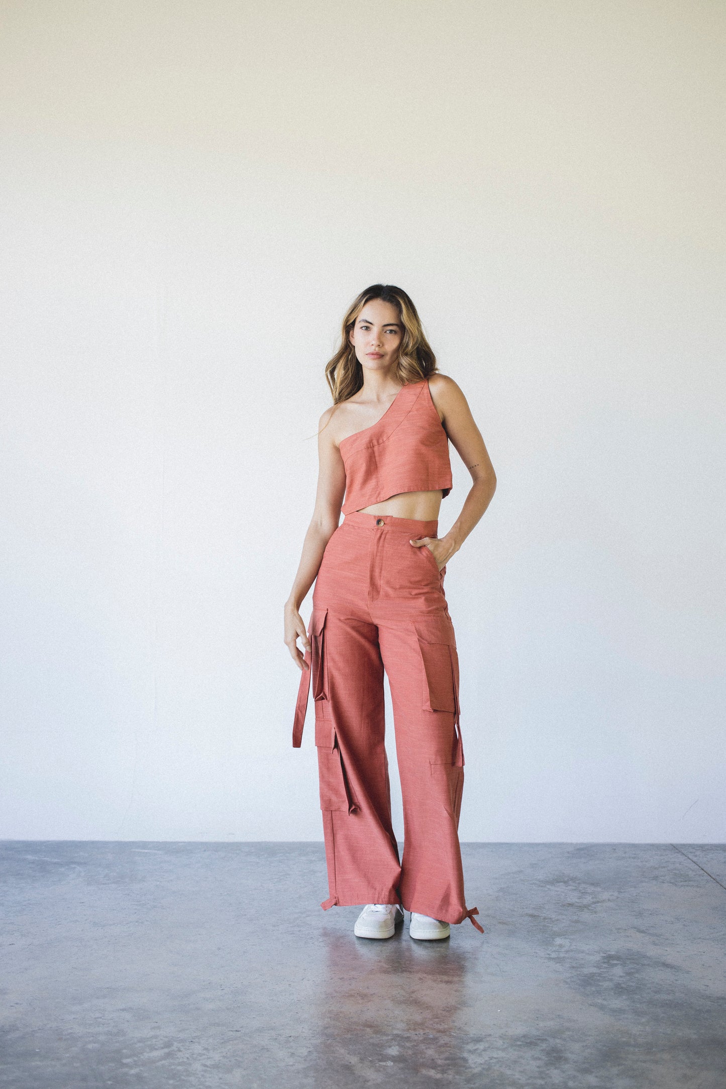 Terracotta Sunrise Crop Top