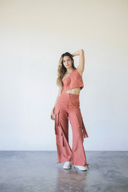 Terracotta Sunrise Cargo Pants