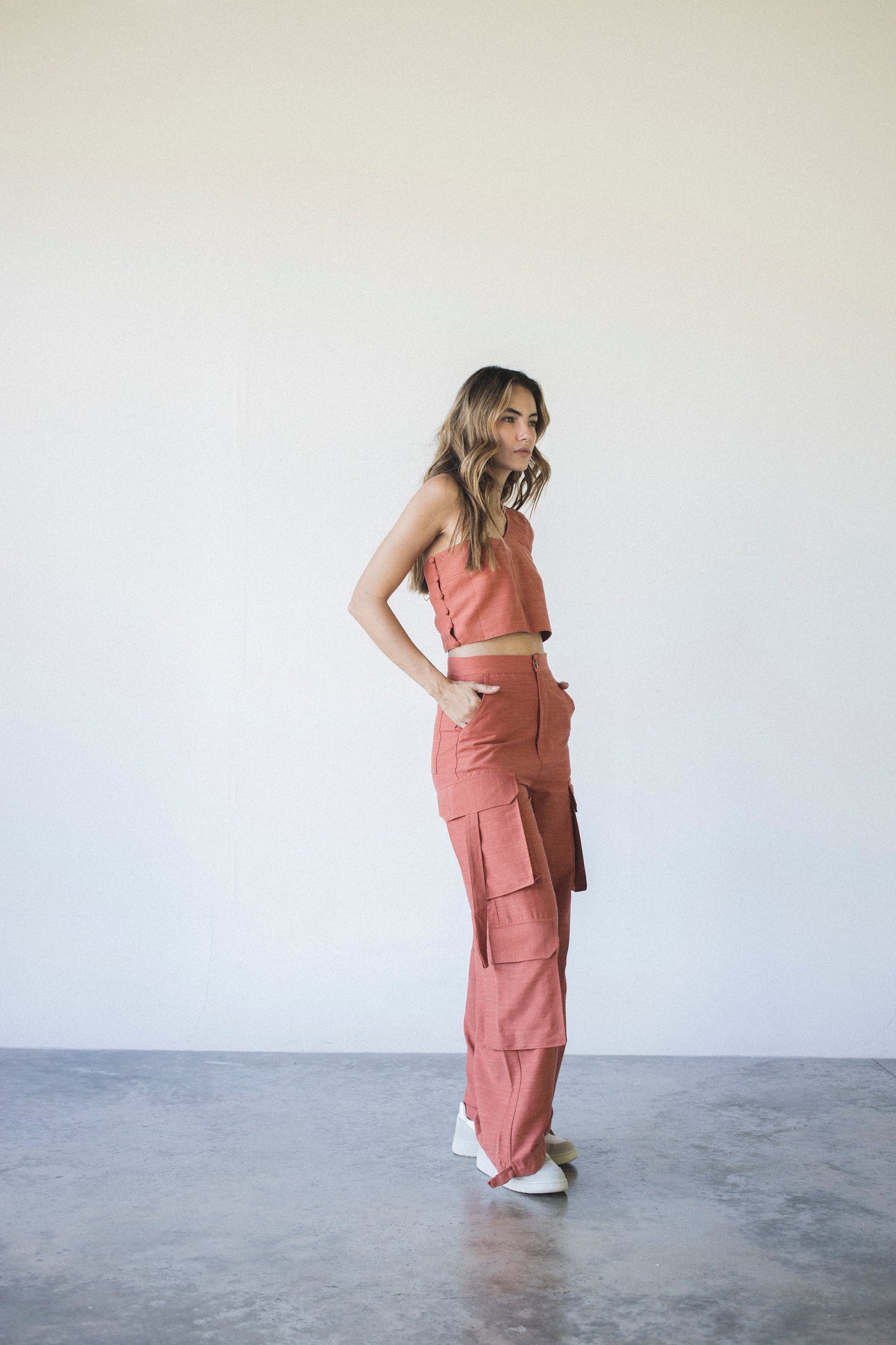 Terracotta Sunrise Crop Top