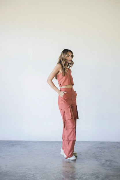 Terracotta Sunrise Cargo Pants