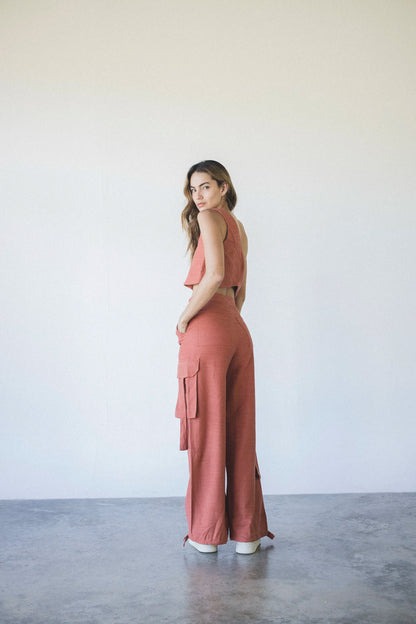 Terracotta Sunrise Cargo Pants